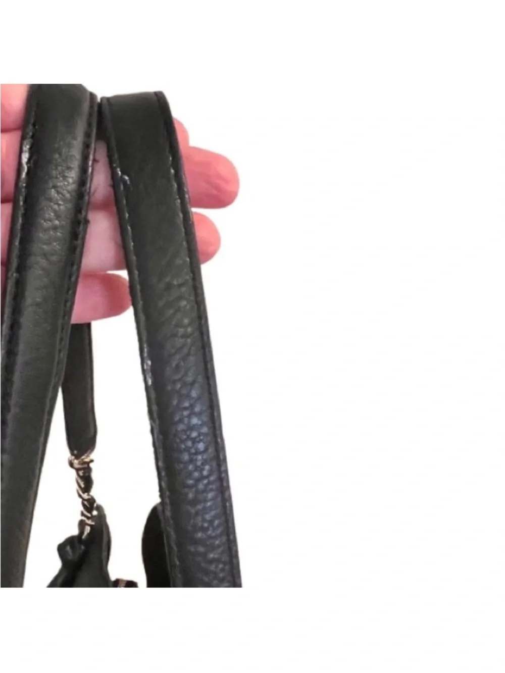Tory Burch- Harper Tote Bag in Black Pebble Leather with Gold-Tone Hardware